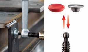 BESSEY 4 Stück Druckplatten Ø 38,5 mm mit Schutzkappen - 3101188