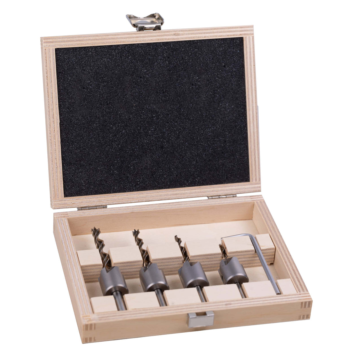 ALPEN Aufsatzsenker mit Holzbohrer Ø 3,0 / 4,0 / 5,0 / 6,0 mm in Holzbox TIMBER SINK - 0068200004100