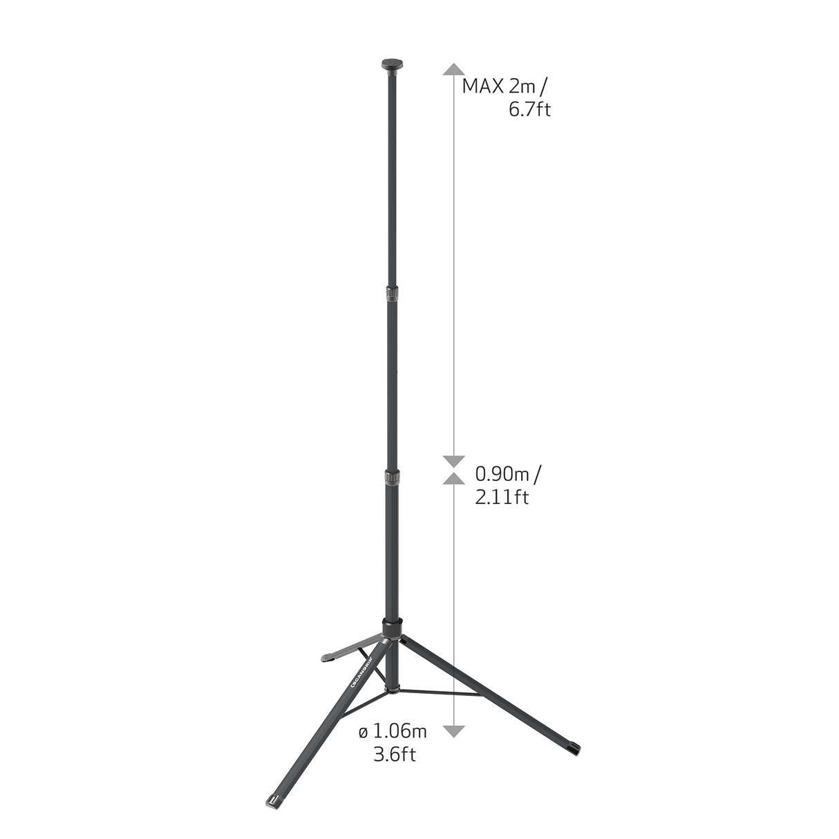 SCANGRIP Flutlichtstrahler mit zwei Leuchtenköpfen und Stativ, 2500 Lumen - Tower Compact Connect