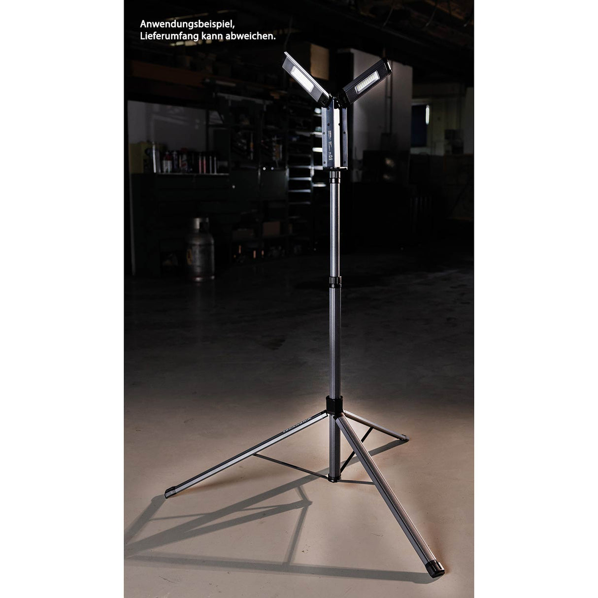 SCANGRIP Flutlichtstrahler mit zwei Leuchtenköpfen und Stativ, 2500 Lumen - Tower Compact Connect