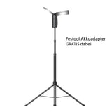 SCANGRIP Flutlichtstrahler mit zwei Leuchtenköpfen und Stativ, 2500 Lumen - Tower Compact Connect