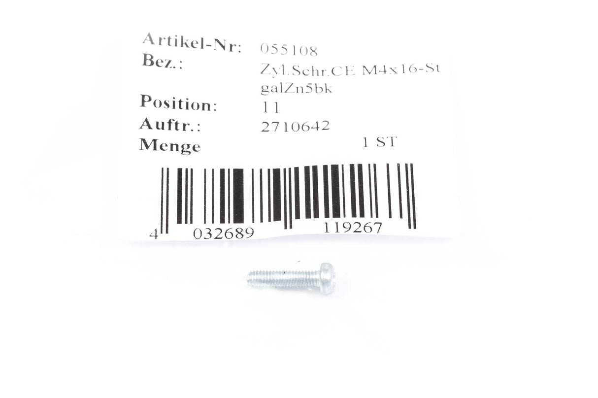 Mafell cylinder head screw CE M4x16-St galZn5bk DIN7500 (original spare part) - 055108