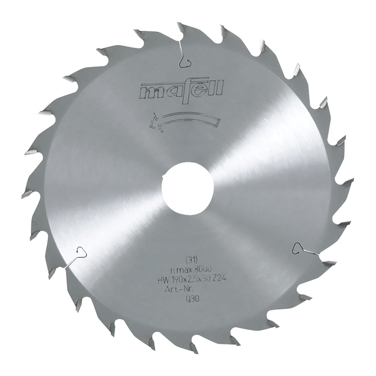 Mafell HM saw blade, 168 x 1.2/1.8 x 20 mm, 24 teeth, WZ, for universal use in wood - 092478