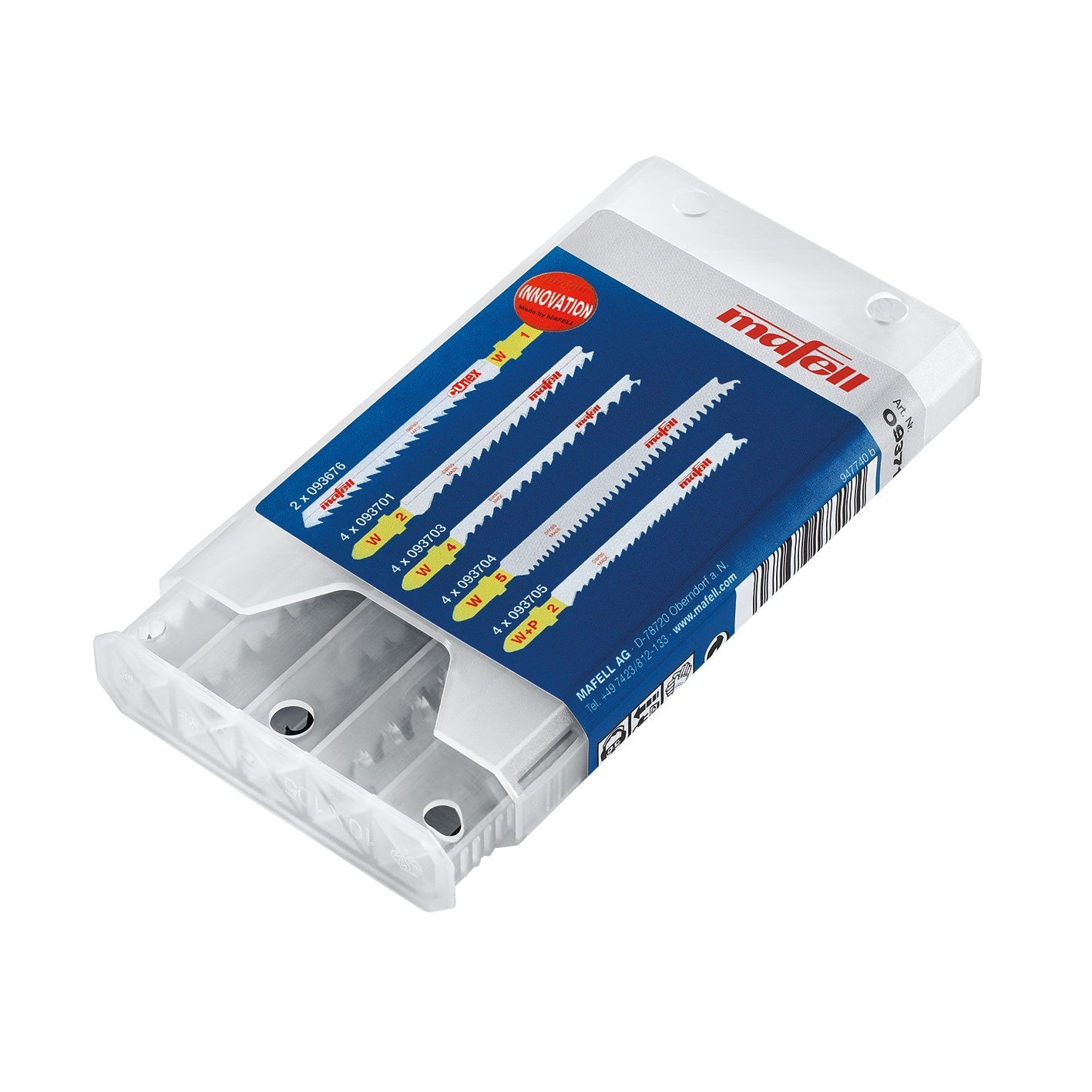 Mafell Sortiment 1, 4 x W2, W+P2, W5, W4, 2 x CUnex W1 - 093712