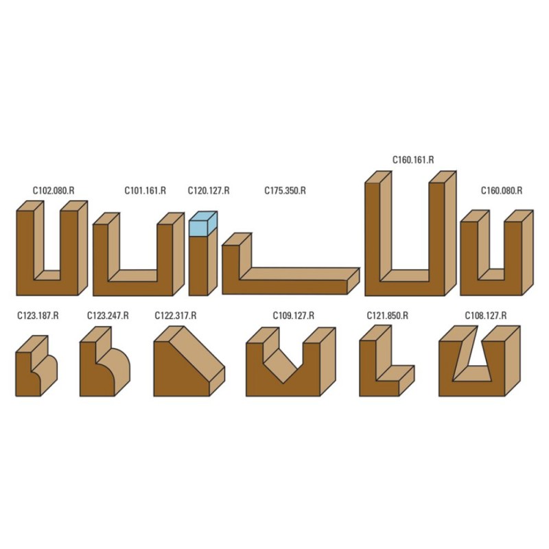 12-tlgs. Professionelles HW Fräser-Set "MASTER" - Schaft 8 - X019.008.R