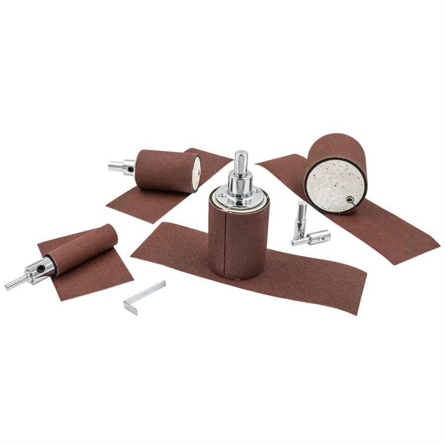 4-piece grinding cylinder set in wooden case Ø 25/51/65/76 mm