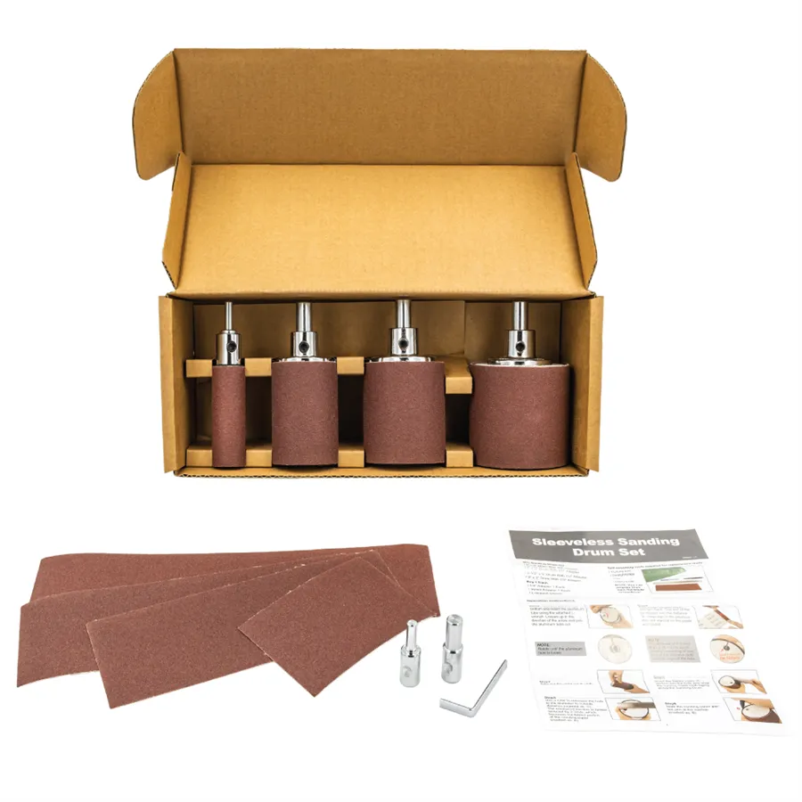 4-piece grinding cylinder set in wooden case Ø 25/51/65/76 mm