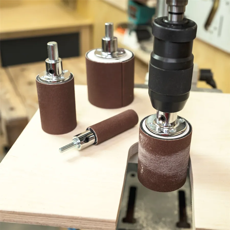 4-piece grinding cylinder set in wooden case Ø 25/51/65/76 mm