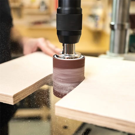 4-piece grinding cylinder set in wooden case Ø 25/51/65/76 mm