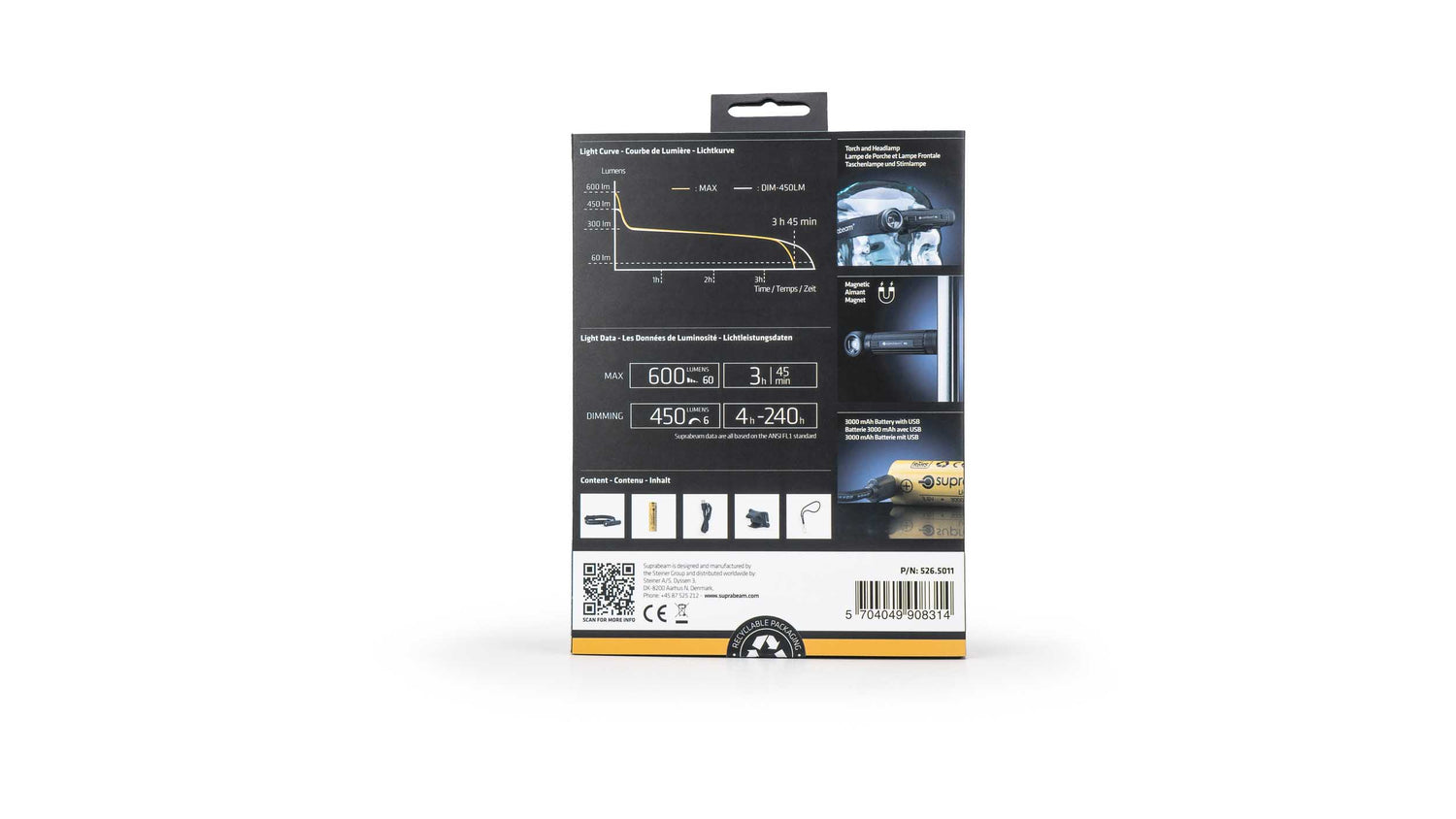 SUPRABEAM M6r Multilampe (Stirnlampe & Taschenlampe) - 526.5011