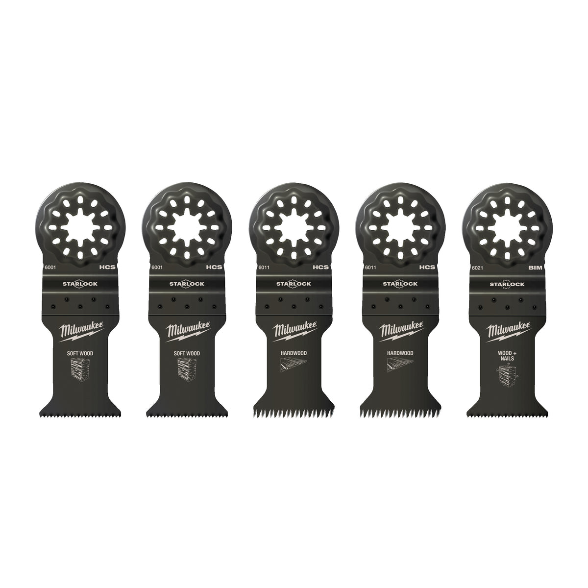 Milwaukee Multitool Zubehörset Holz 5-teilig – Produktbild 1