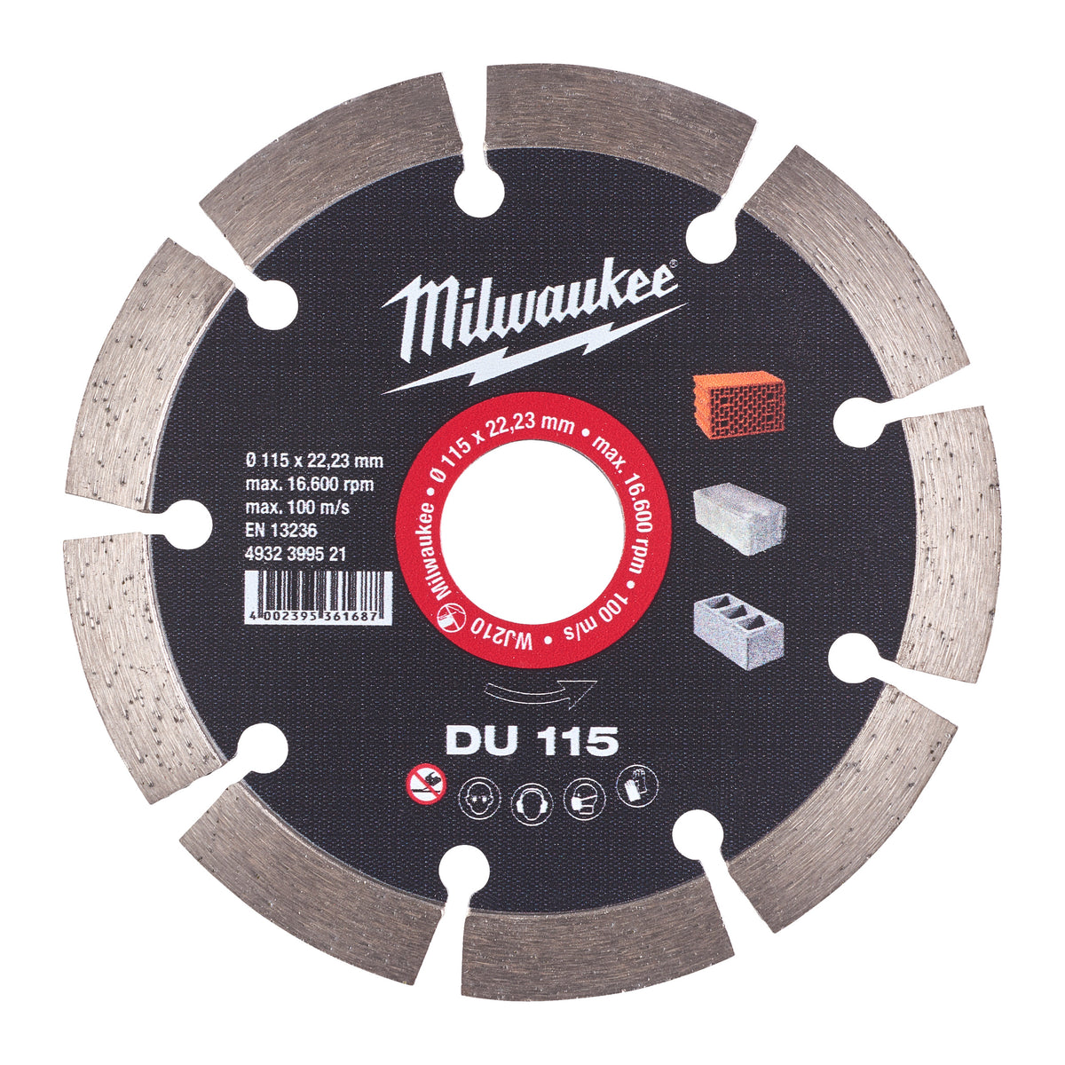 Milwaukee Diamanttrennscheibe DU 115 mm – Produktbild 1
