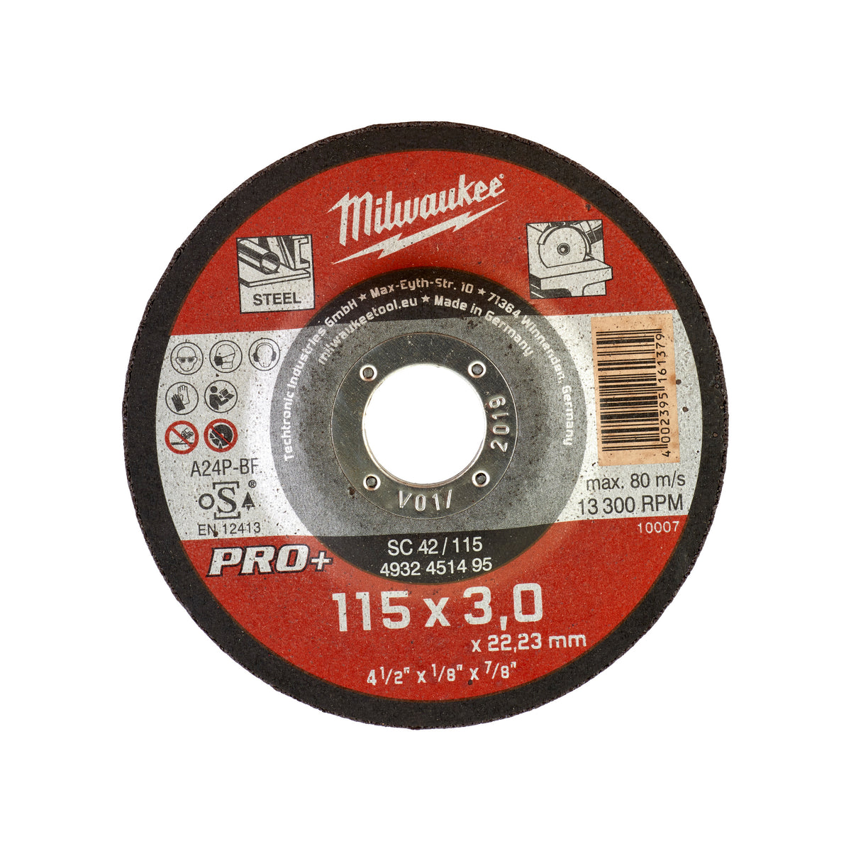 Milwaukee Metalltrennscheibe PRO+ 115 mm – Produktbild 2