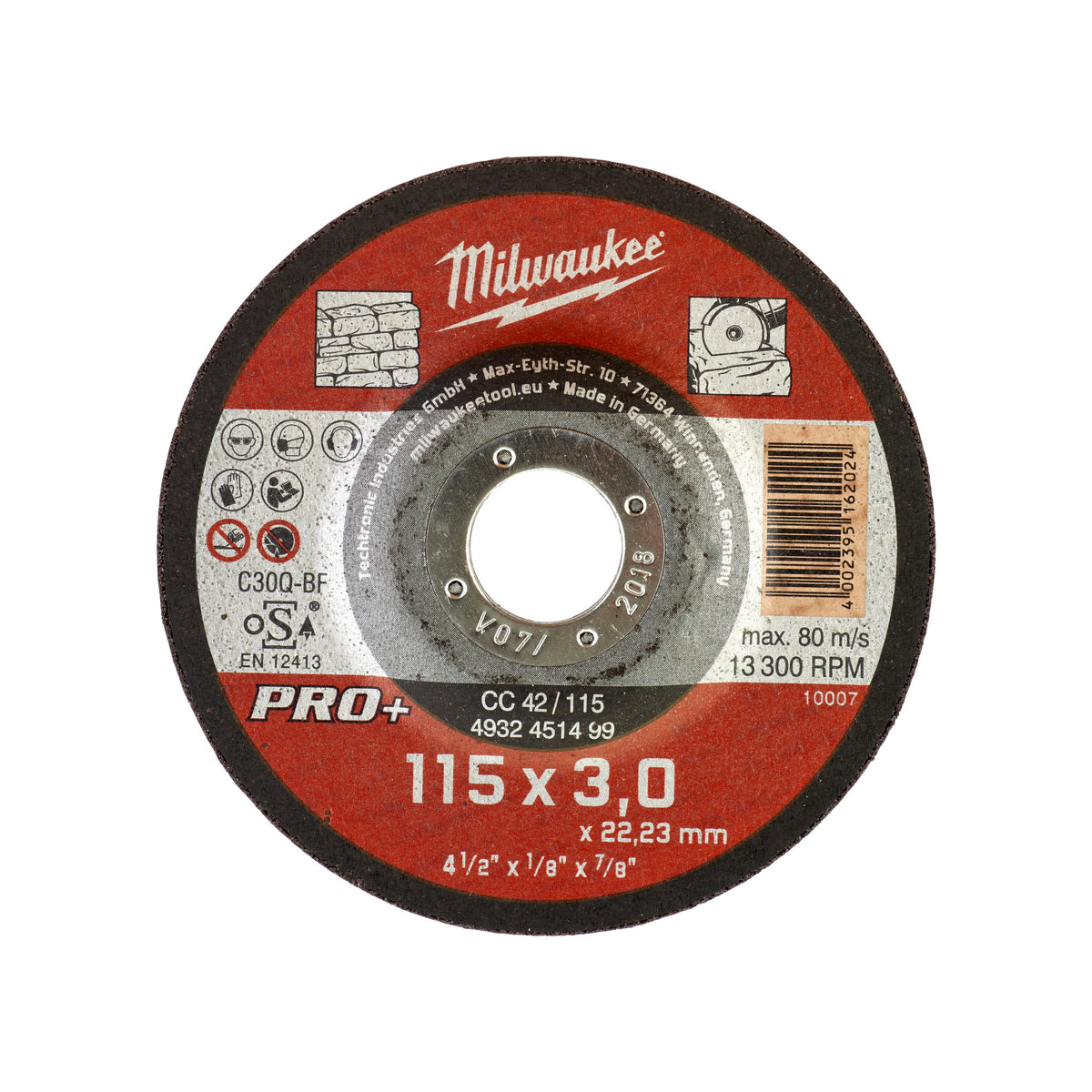 Milwaukee Steintrennscheibe PRO+ 115 mm – Produktbild 1