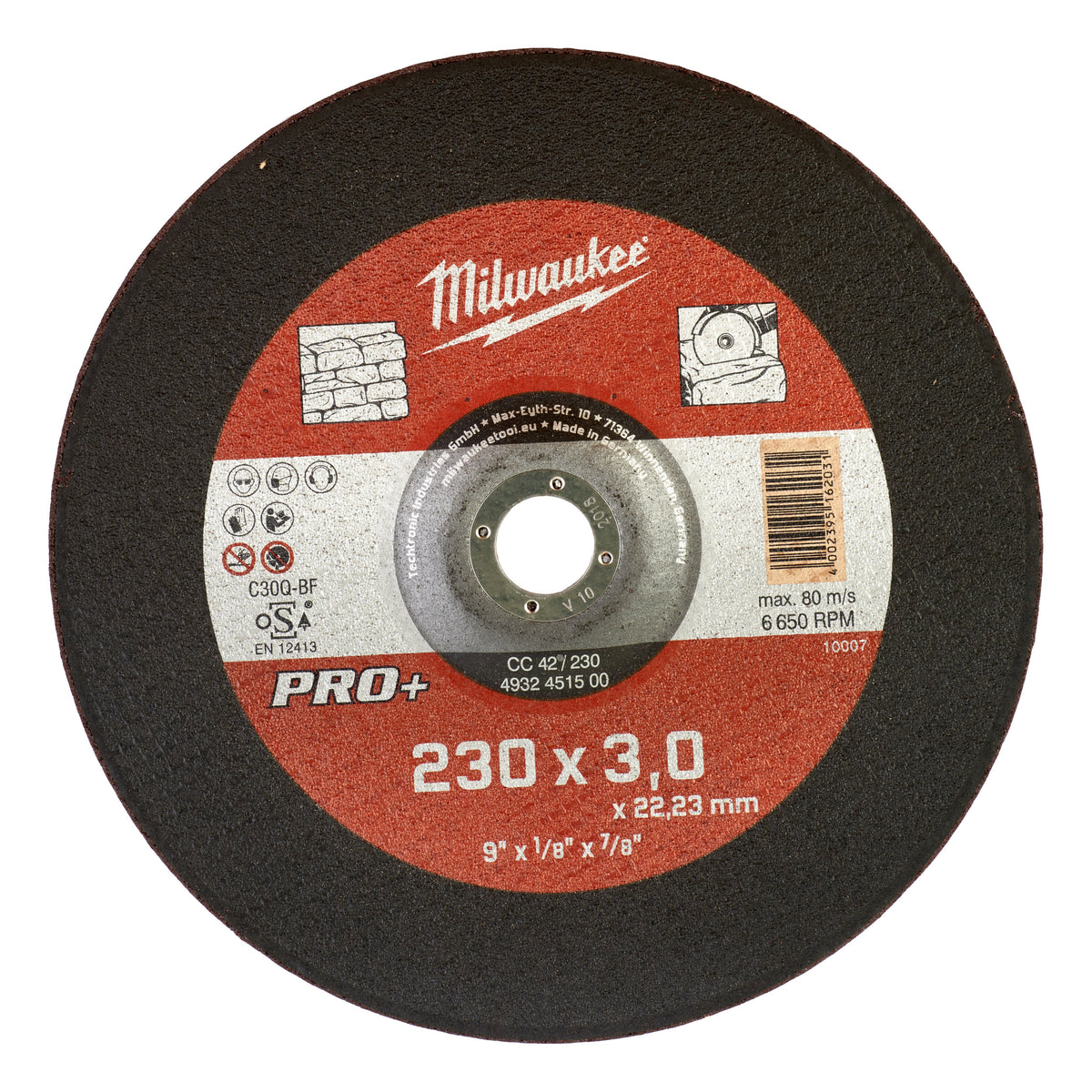 Milwaukee Steintrennscheibe PRO+ 230 mm – Produktbild 1