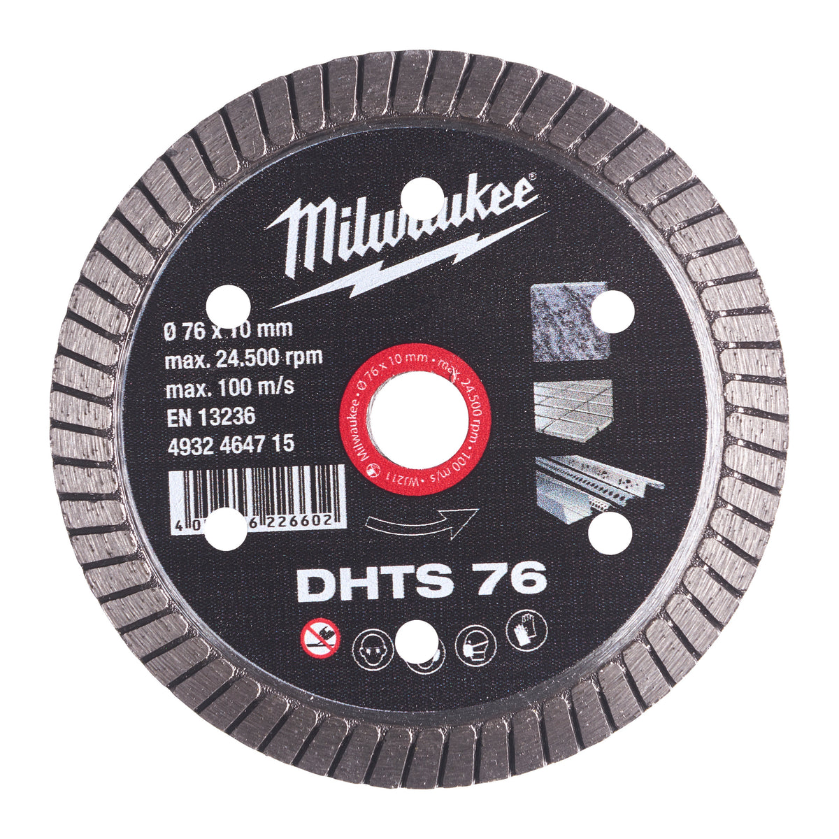 Milwaukee Diamanttrennscheibe DHTS 76 mm – Produktbild 1