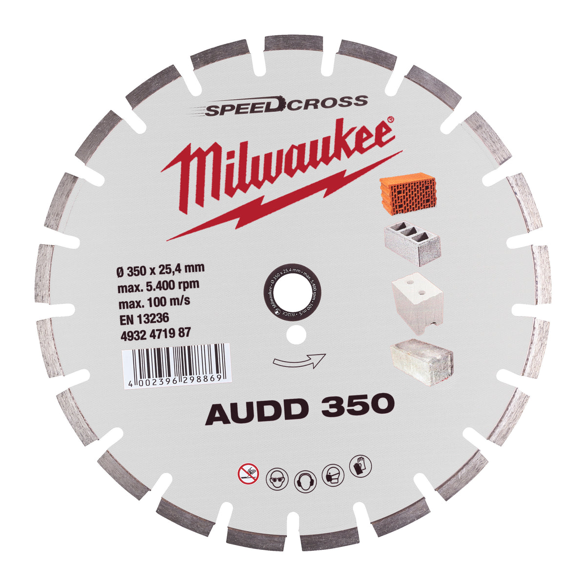 Milwaukee Speedcross Diamanttrennscheibe AUDD 350 mm – Produktbild 1