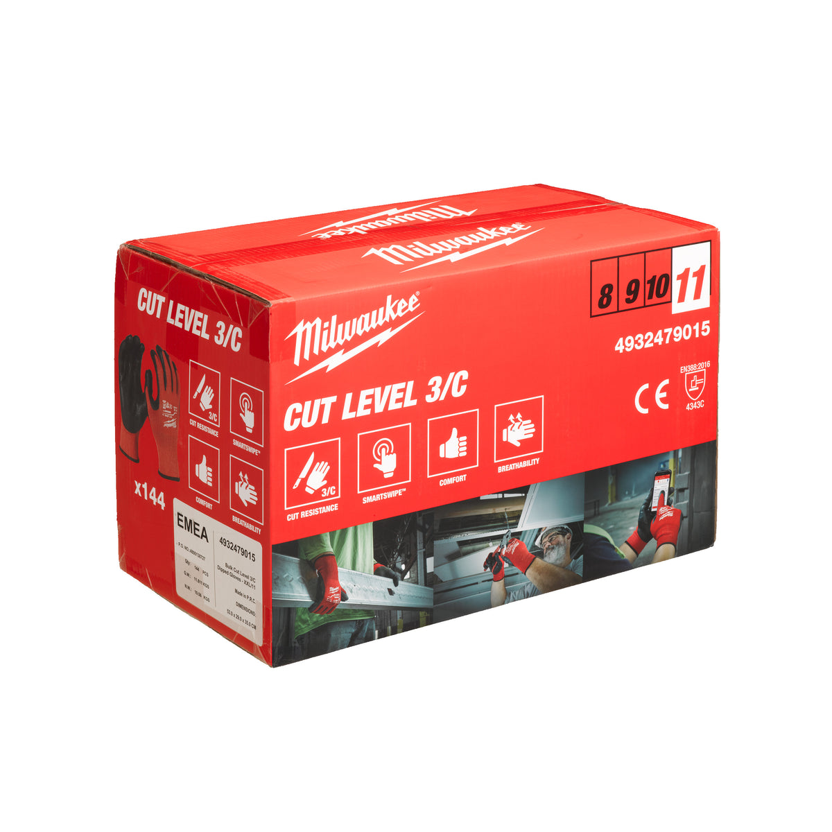 Milwaukee Schnittschutzhandschuhe Klasse 3/C 144er Pack – Produktbild 2