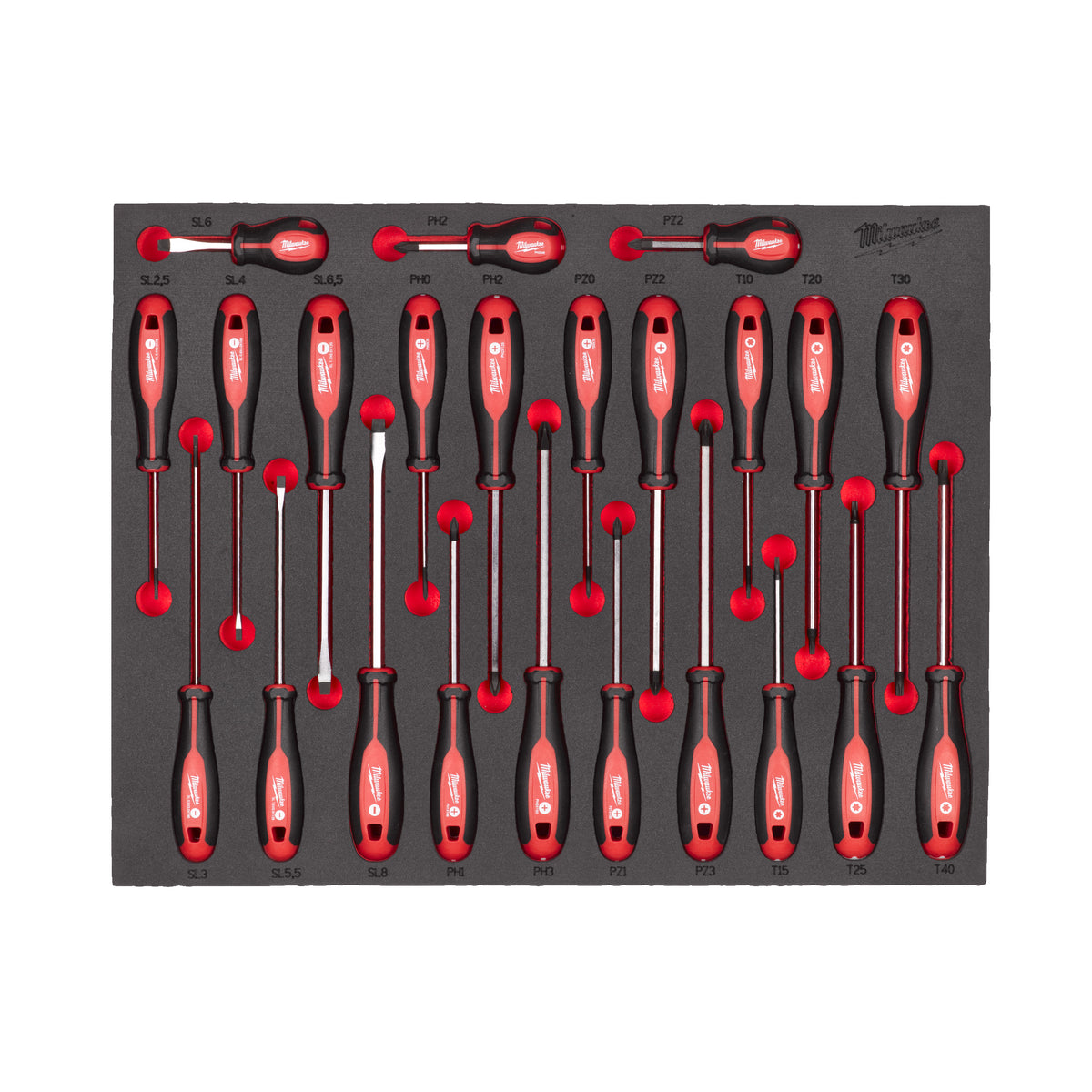 Milwaukee Tri-Lobe Schraubendreher Einlage 23-teilige Einlage für Werkstattwagen 78 cm – Produktbild 1