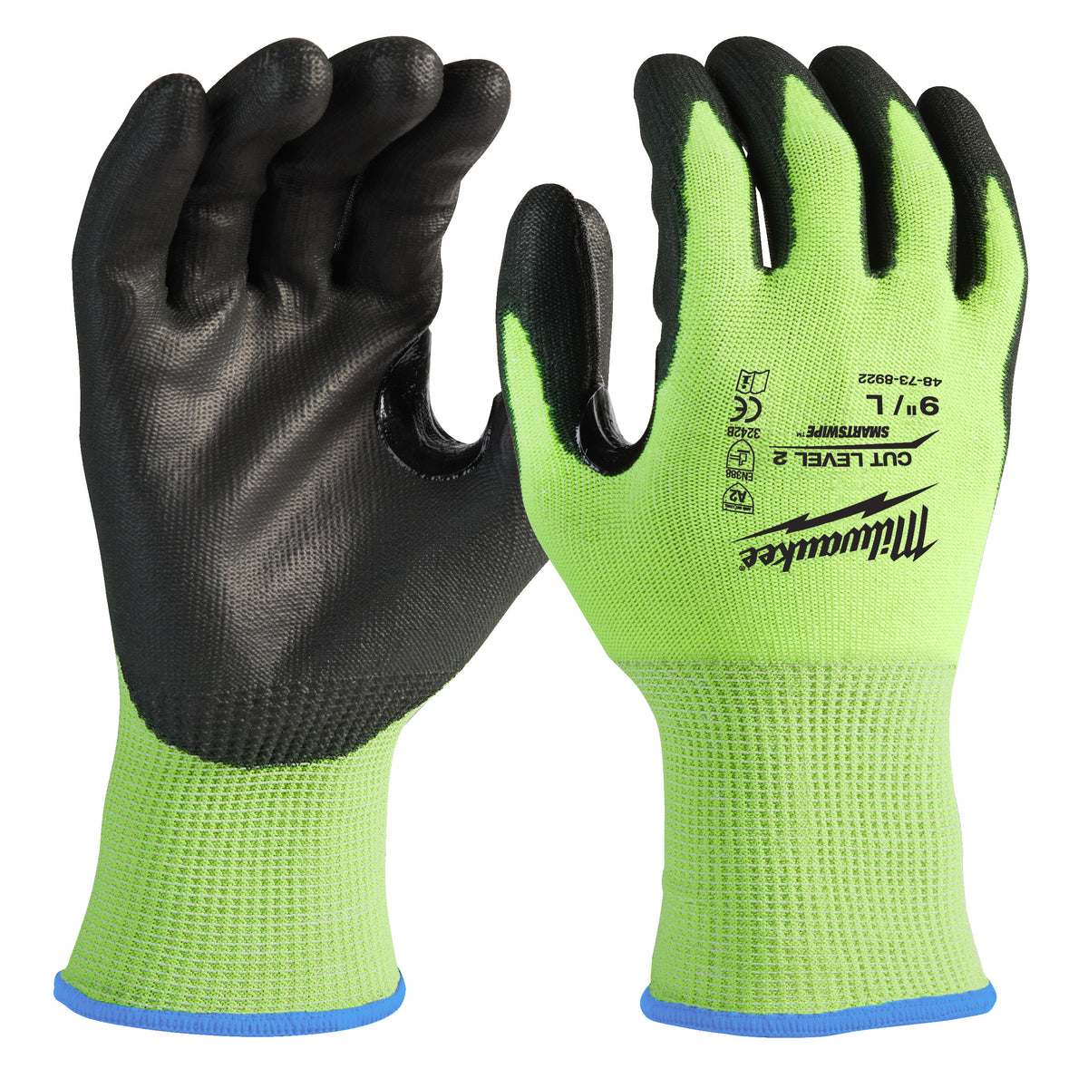 Milwaukee Hi-Vis Schnittschutzhandschuhe Klasse 2/B – Produktbild 1