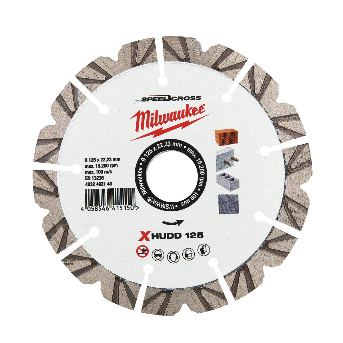 Milwaukee Speedcross Diamanttrennscheibe XHUDD 125 mm – Produktbild 1