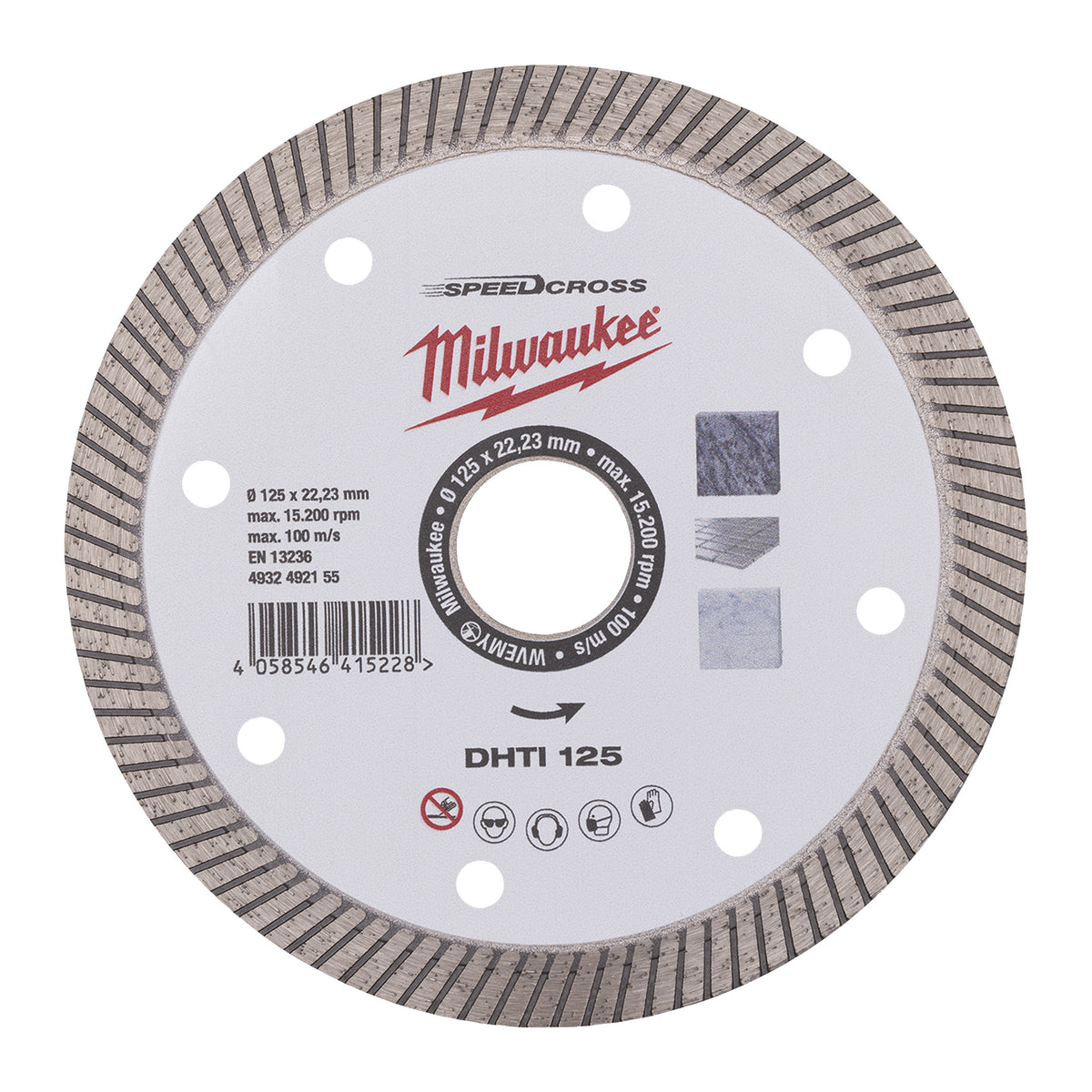 Milwaukee Speedcross Diamanttrennscheibe DHTi 125 mm – Produktbild 1