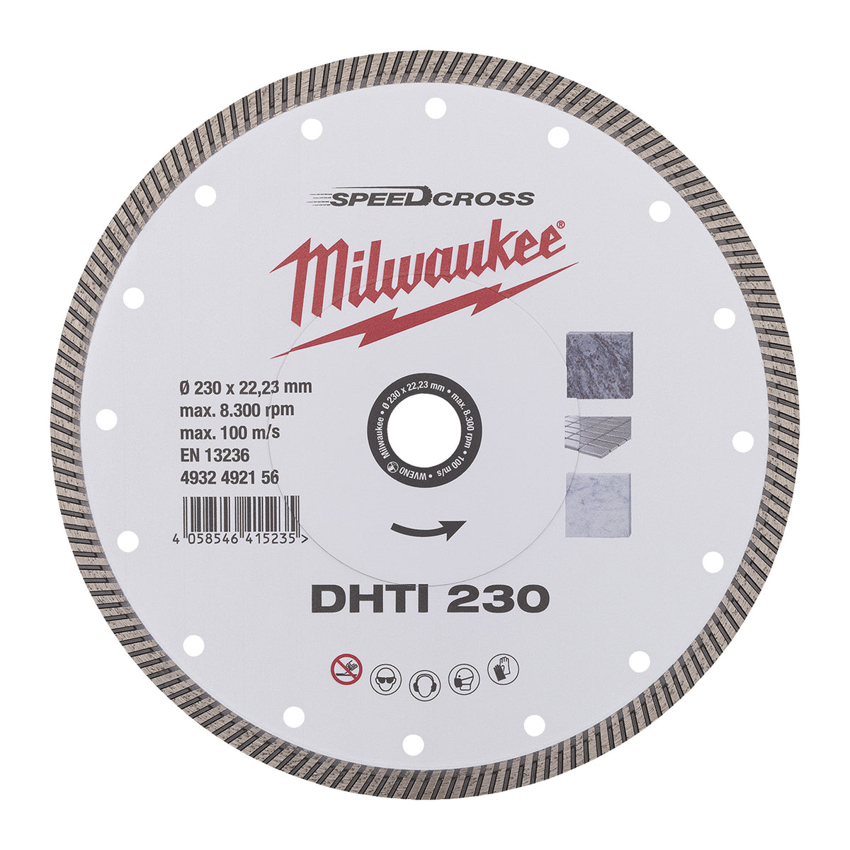 Milwaukee Speedcross Diamanttrennscheibe DHTi 230 mm – Produktbild 1