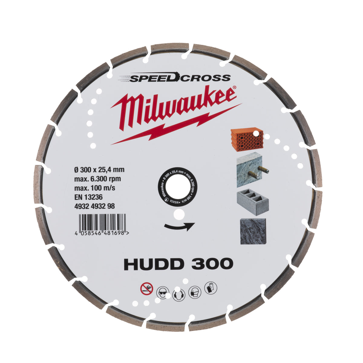 Milwaukee Speedcross Diamanttrennscheibe HUDD 300 mm – Produktbild 1