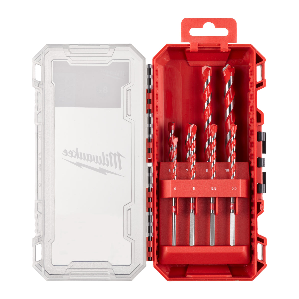 Milwaukee Premium-Betonbohrer Set 8-teilig – 4/5/5.5/5.5/6/7/8/10 mm – Produktbild 1