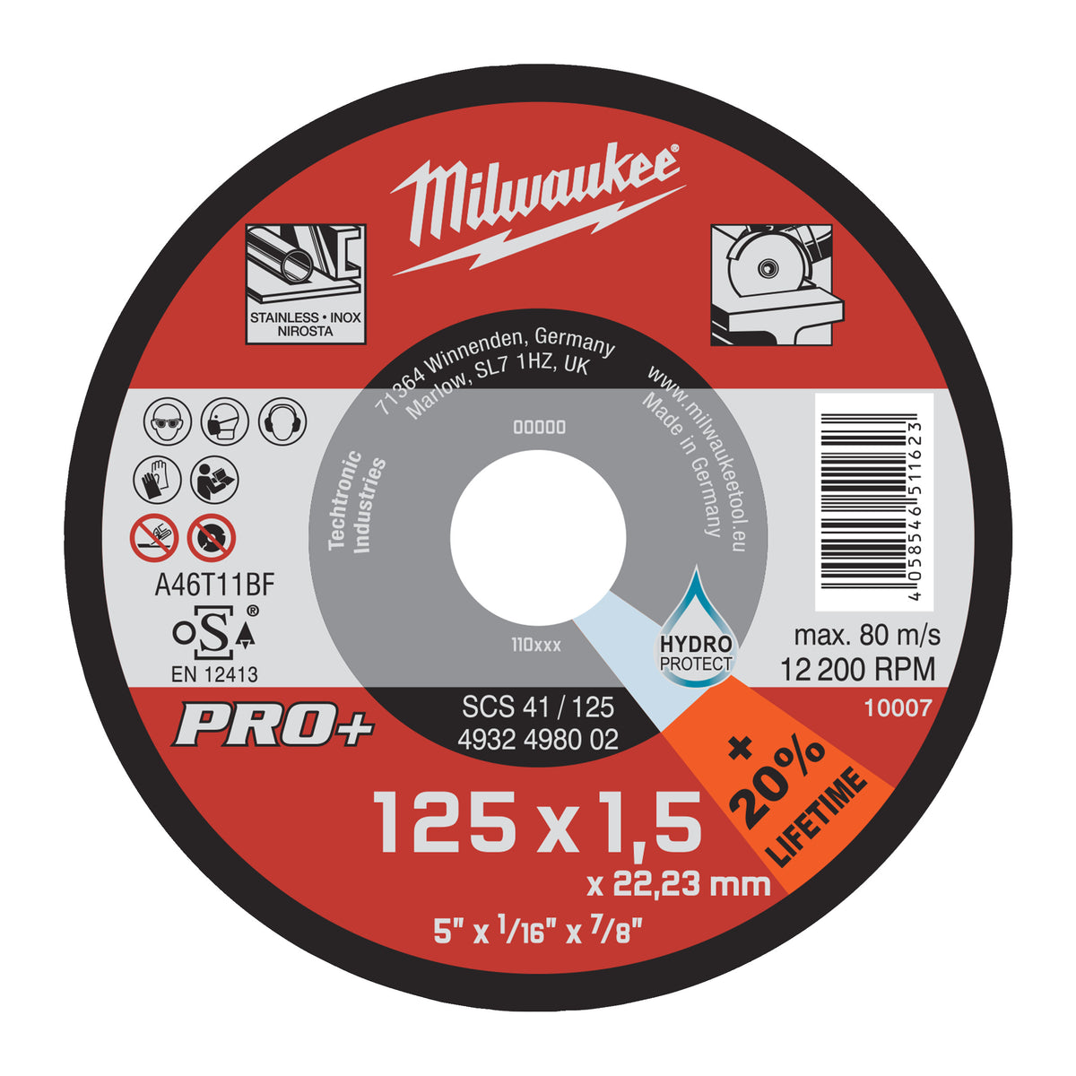 Milwaukee Metalltrennscheibe PRO+ INOX 125 mm – Produktbild 4