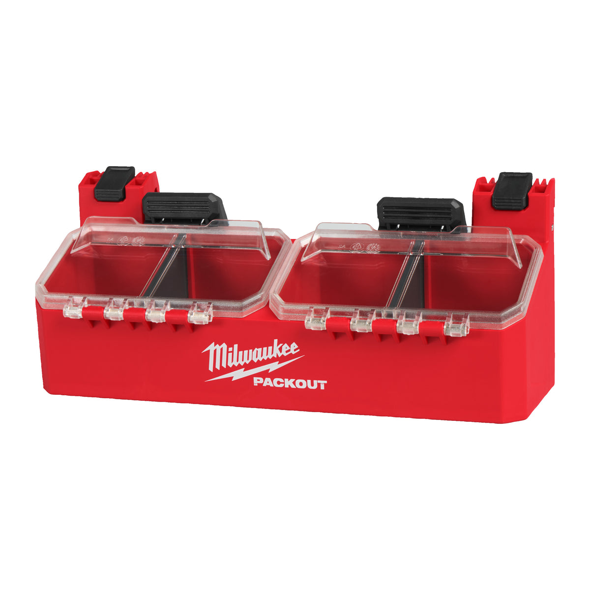 Milwaukee PACKOUT Seitenhalterung mit 2 Fächern und Deckel für PACKOUT Koffer – Produktbild 1