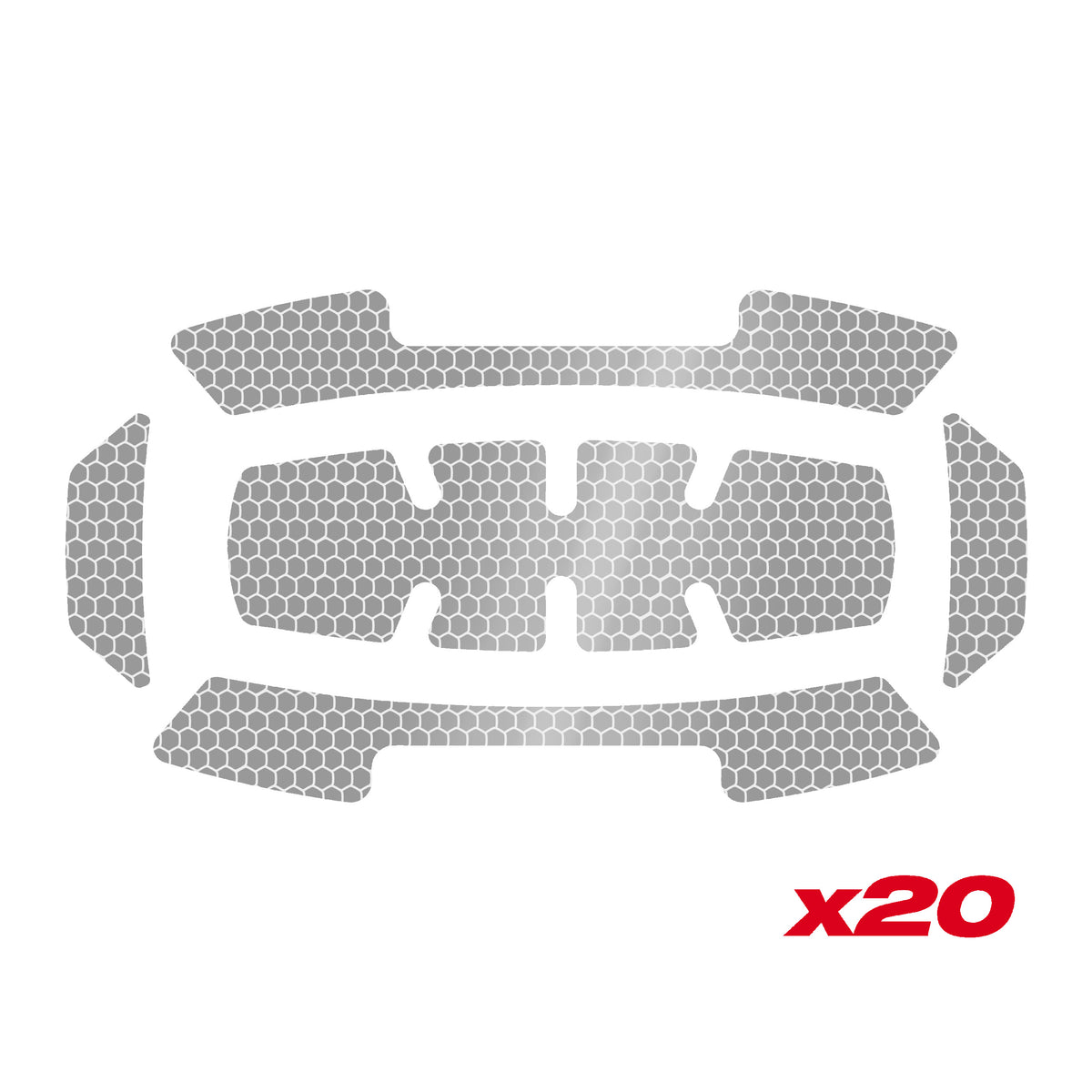 Milwaukee BOLT Hi-Vis Aufkleber silber 20er Pack – Produktbild 1