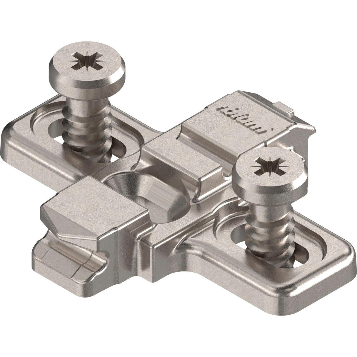 BLUM CLIP Kreuzmontageplatte Langloch, Zink, Systemschrauben, Distanz 0 mm - 175L8100