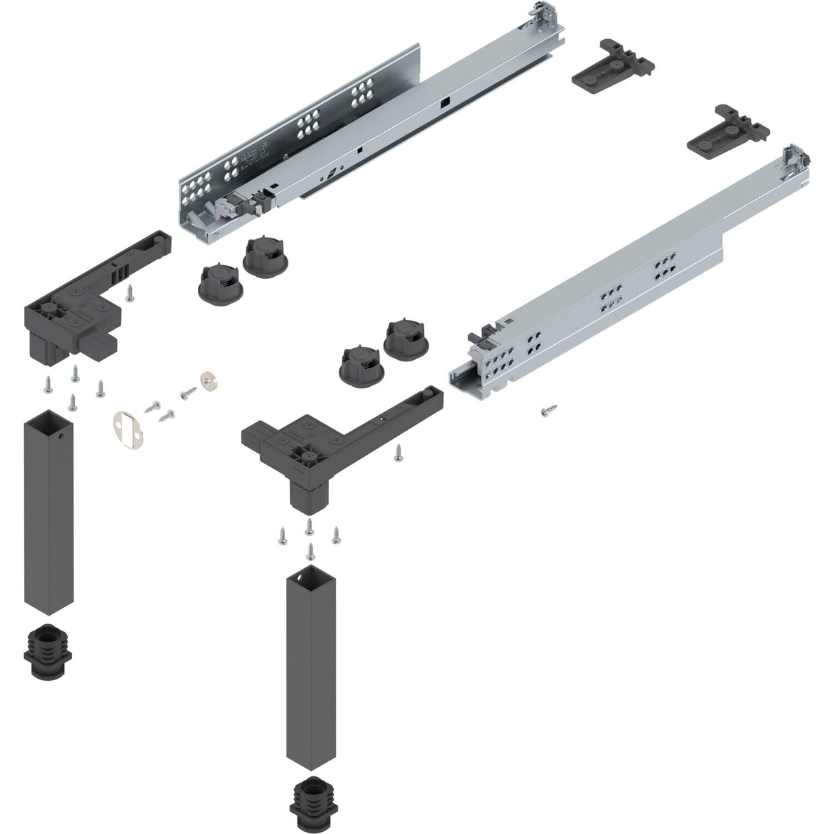 BLUM SPACE STEP Set NL 410 mm Oriongrau matt - Z95.4100