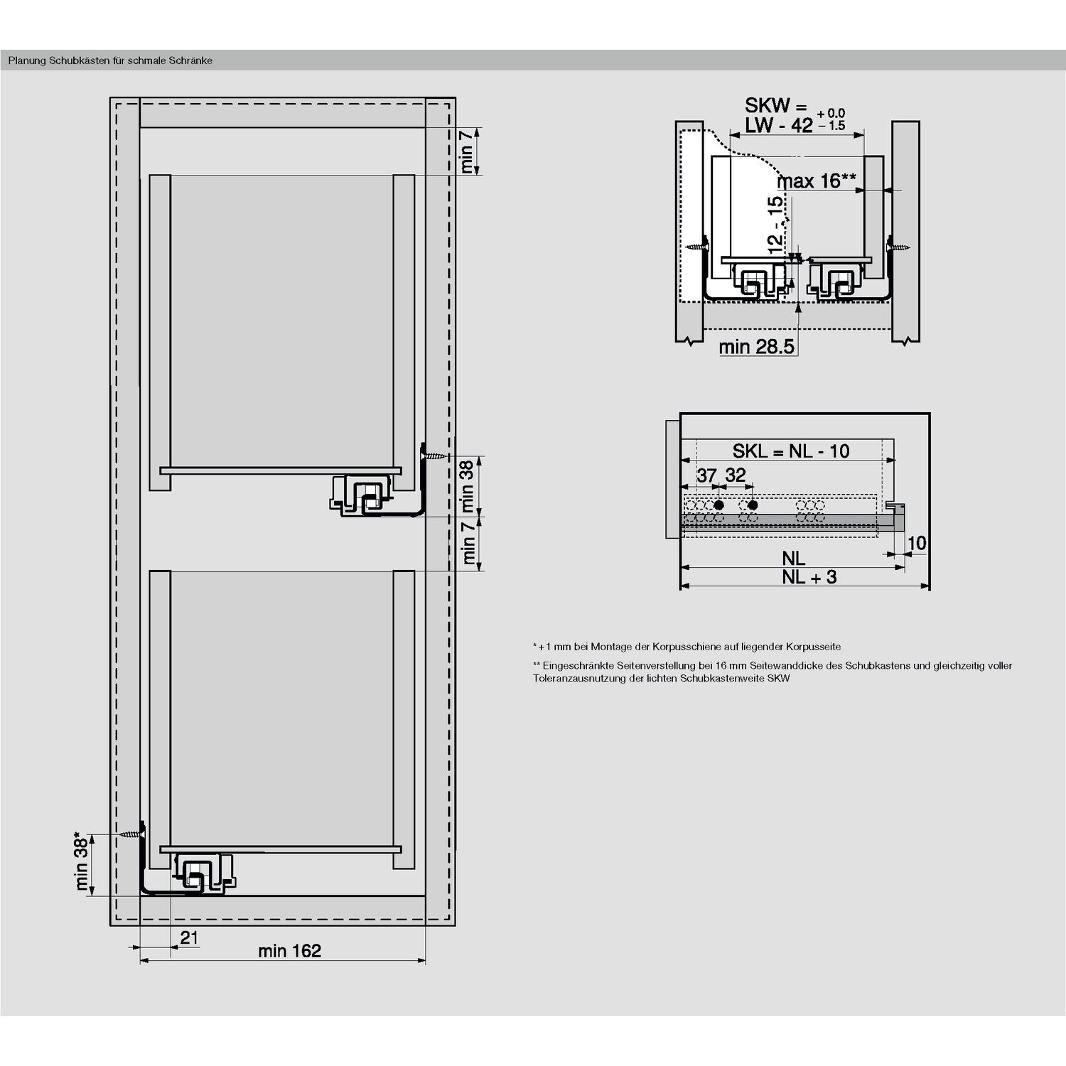 Blum® MOVENTO TIP-ON S 760H Unterbodenführung - Vollauszug - Typ: 760H/766H