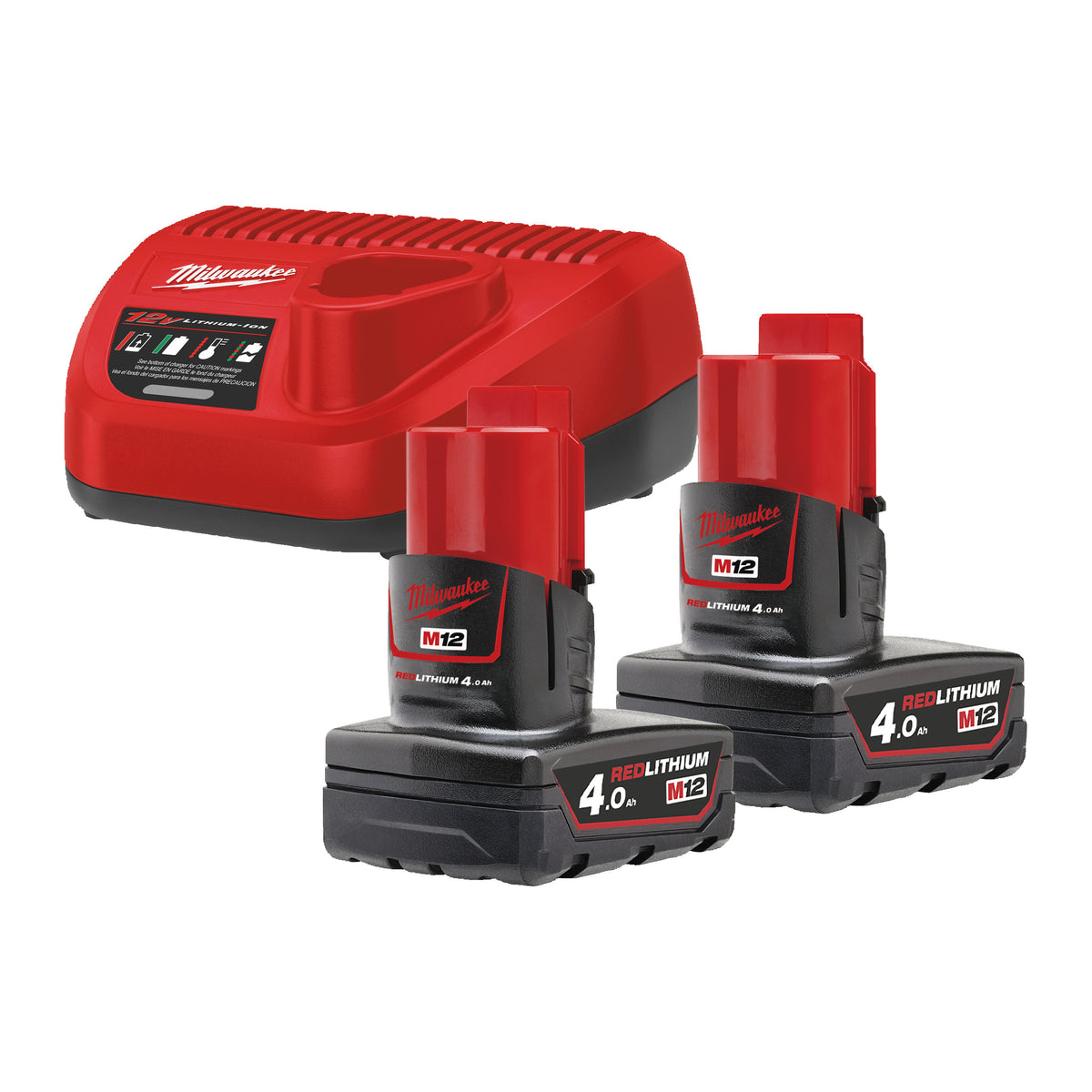 Milwaukee M12NRG-402 12V Starterset – Produktbild 1