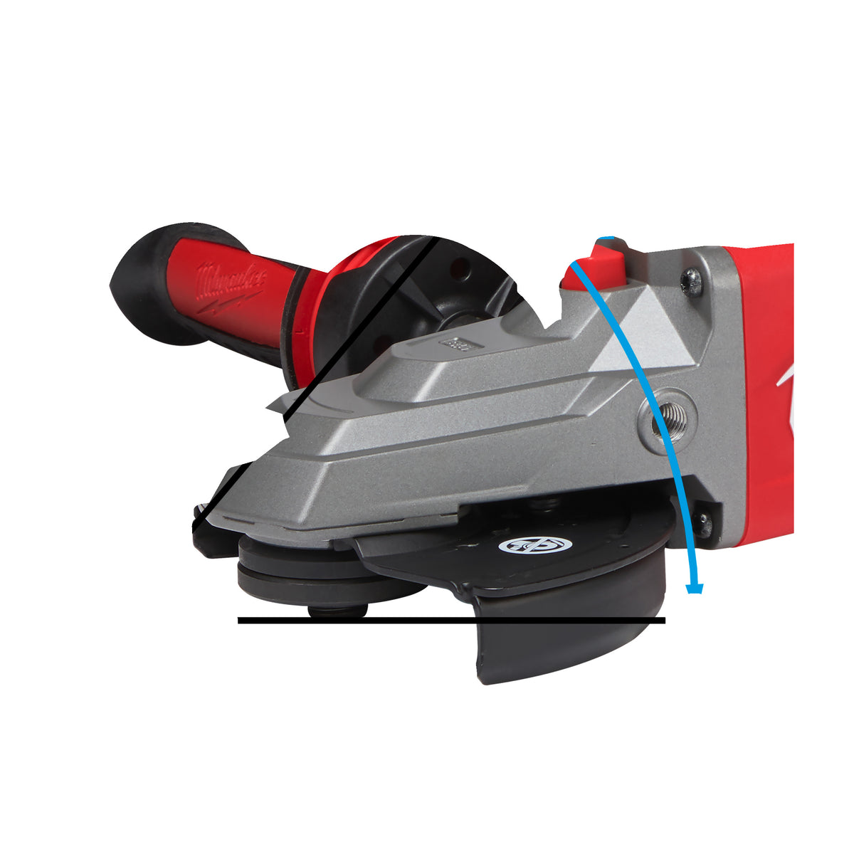 Milwaukee M18 FUEL™ Akku-Flachkopf-Winkelschleifer m. Bremse M18FSAGF125XB - Produktbild 7