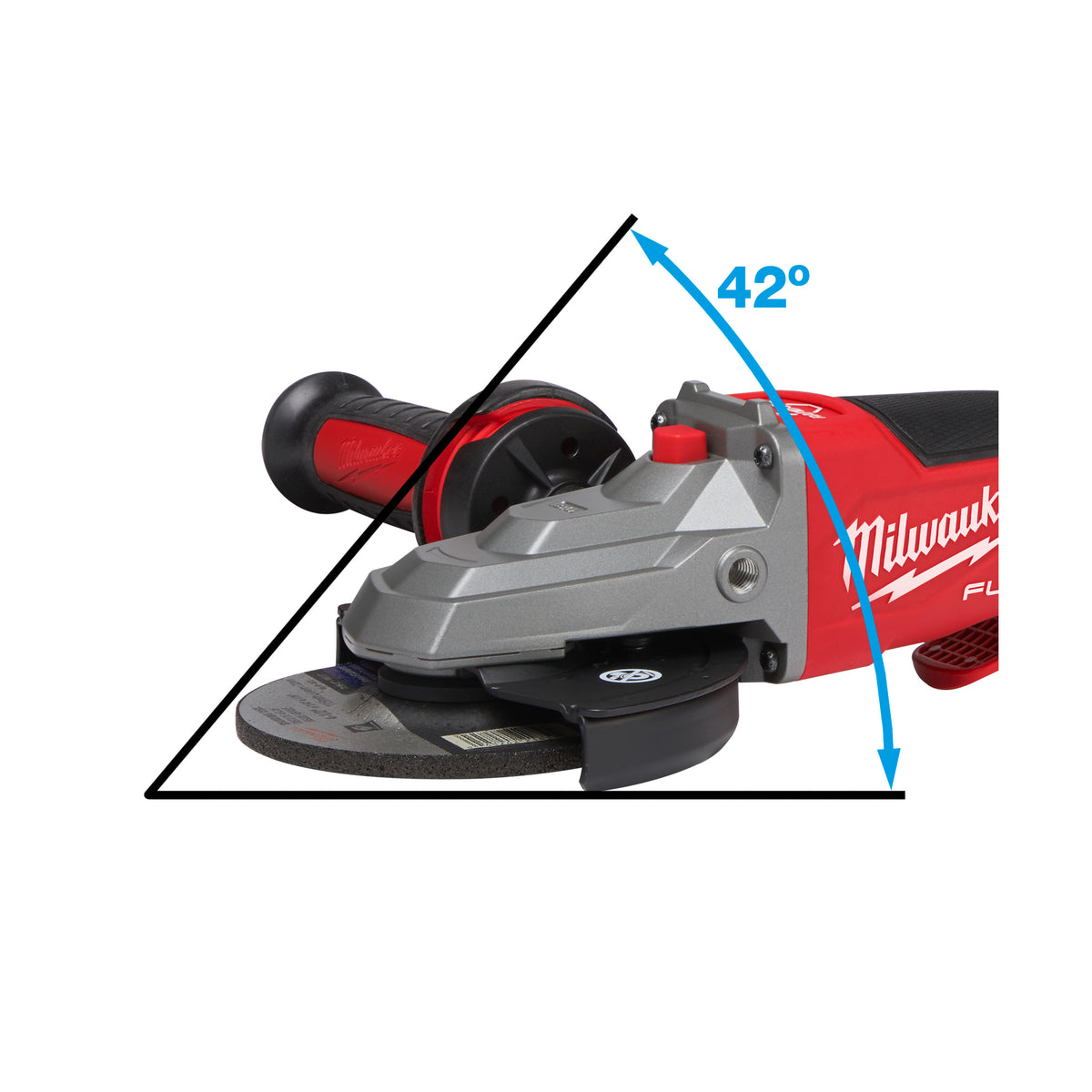Milwaukee M18 FUEL™ Akku-Flachkopf-Sicherheits-Winkelschleifer M18FSAGF125XPDB - Produktbild 7