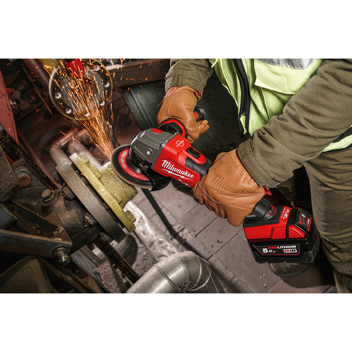 Milwaukee M18 FUEL™ Akku-Winkelschleifer mit Geschwindigkeitsregler & Schiebeschalter M18FSAGV125XB - Produktbild 11