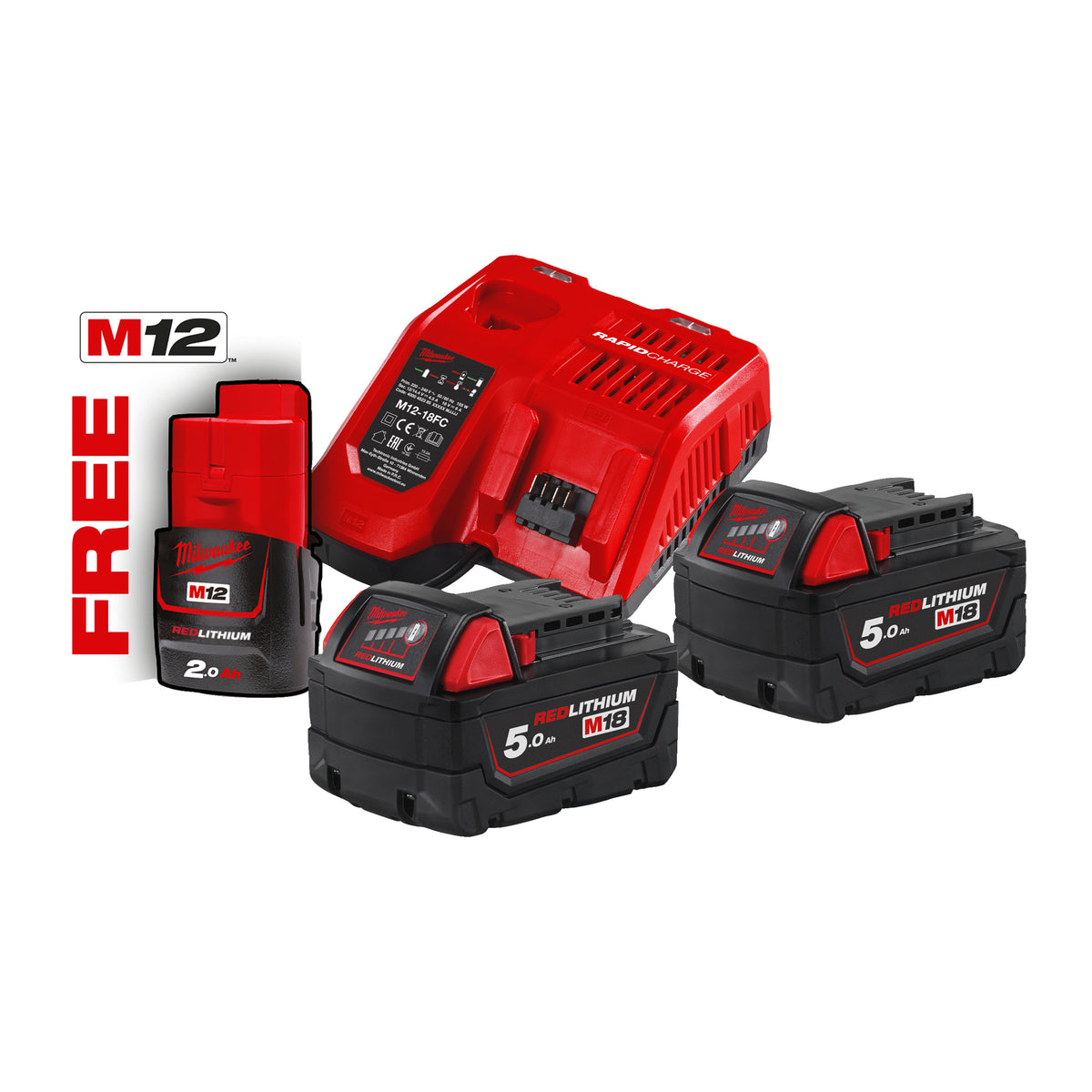 Milwaukee M18NRG-502 18V Starterset – Produktbild 1