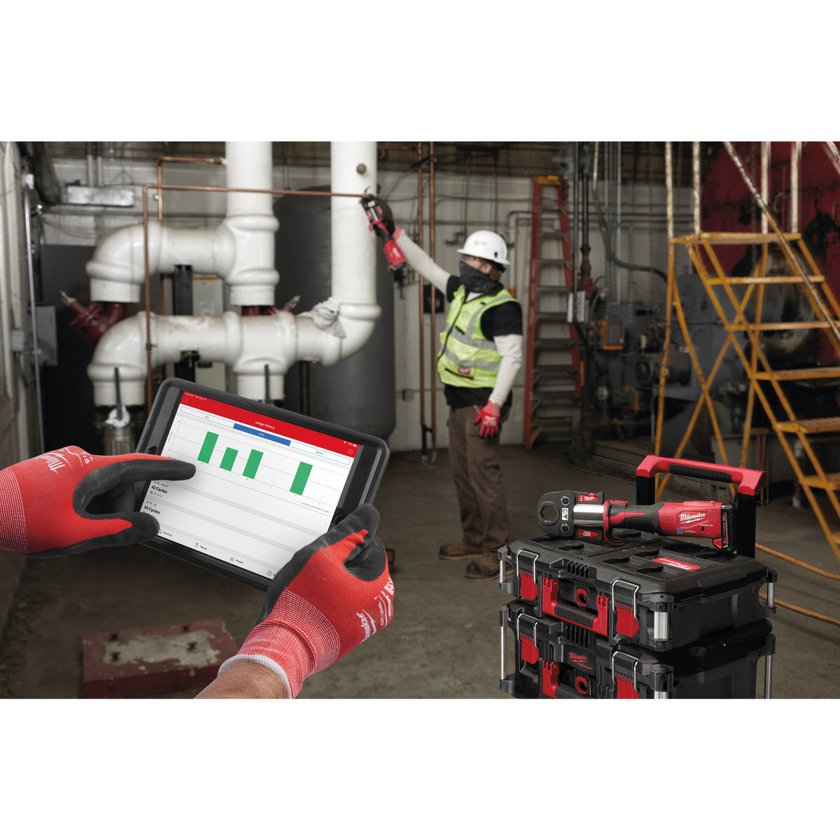 Milwaukee M18™ ONE KEY™ Bürstenloses Akku-Presswerkzeug (Sanitär) M18ONEBLHPT-302C V-SET - Produktbild 4