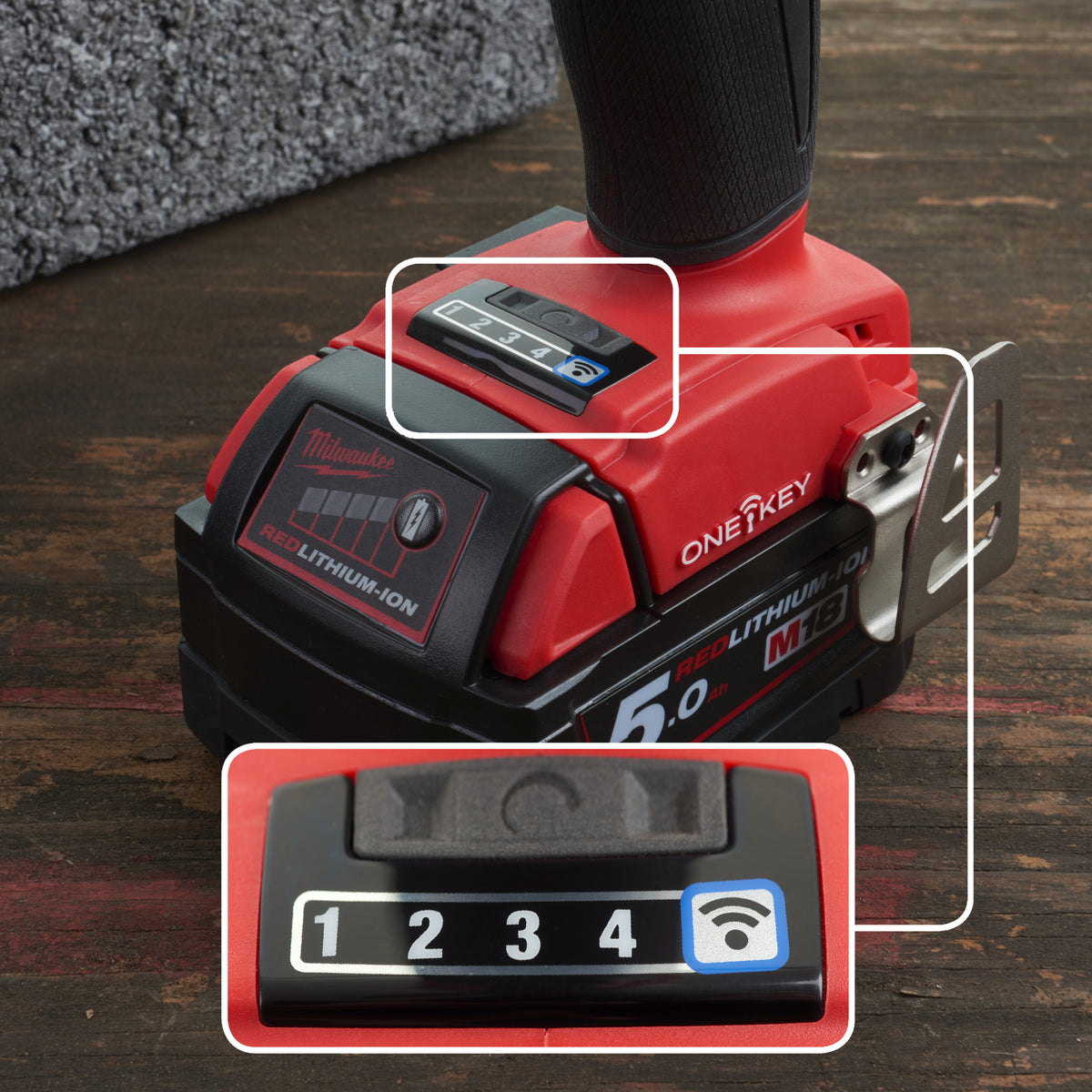 Milwaukee M18 FUEL™ ONE-KEY™ 1/2˝-Akku-Schlagschrauber mit Sprengring M18ONEFHIWF12 - Produktbild 6
