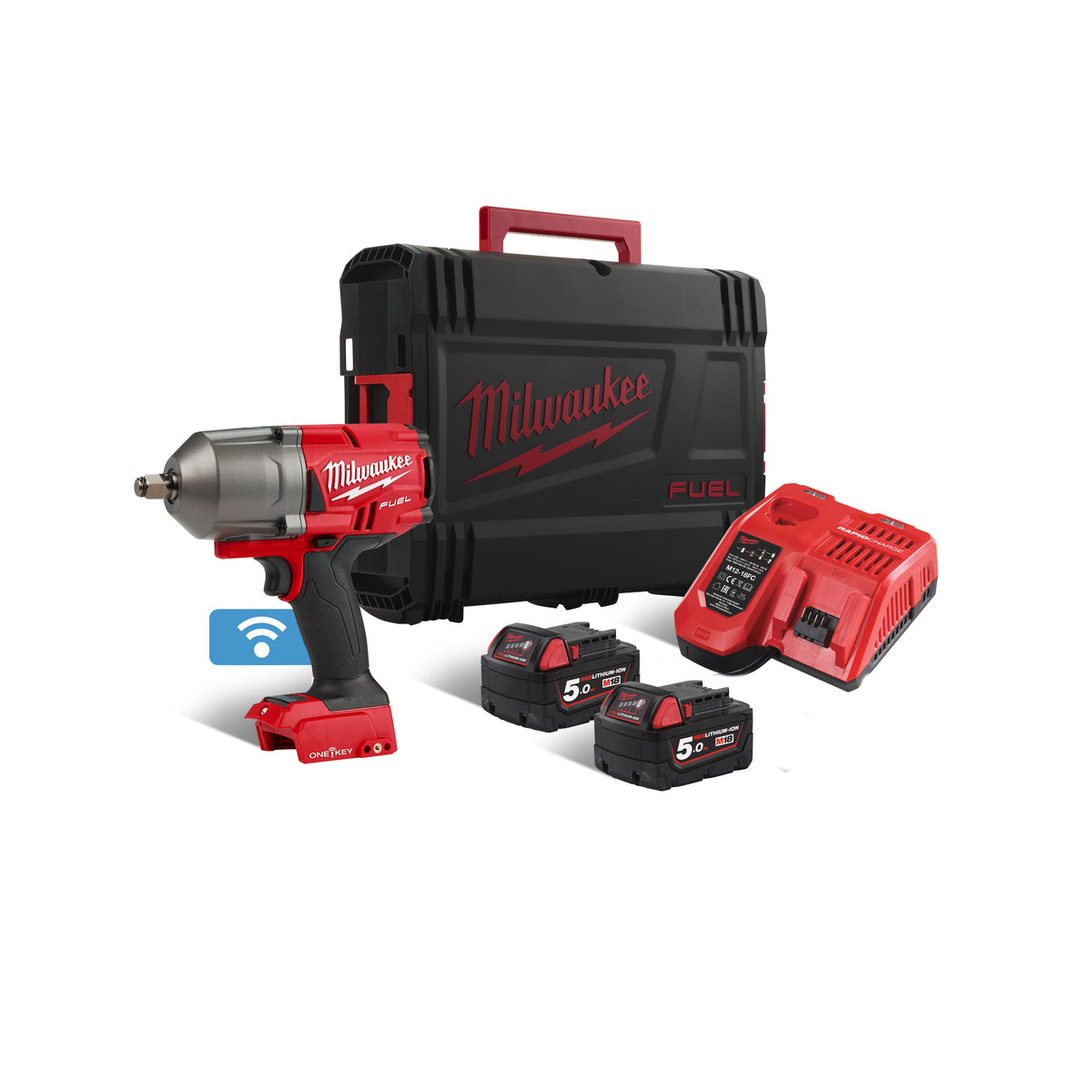 Milwaukee M18 FUEL™ ONE-KEY™ 1/2˝-Akku-Schlagschrauber mit Sprengring M18ONEFHIWF12 - Produktbild 12