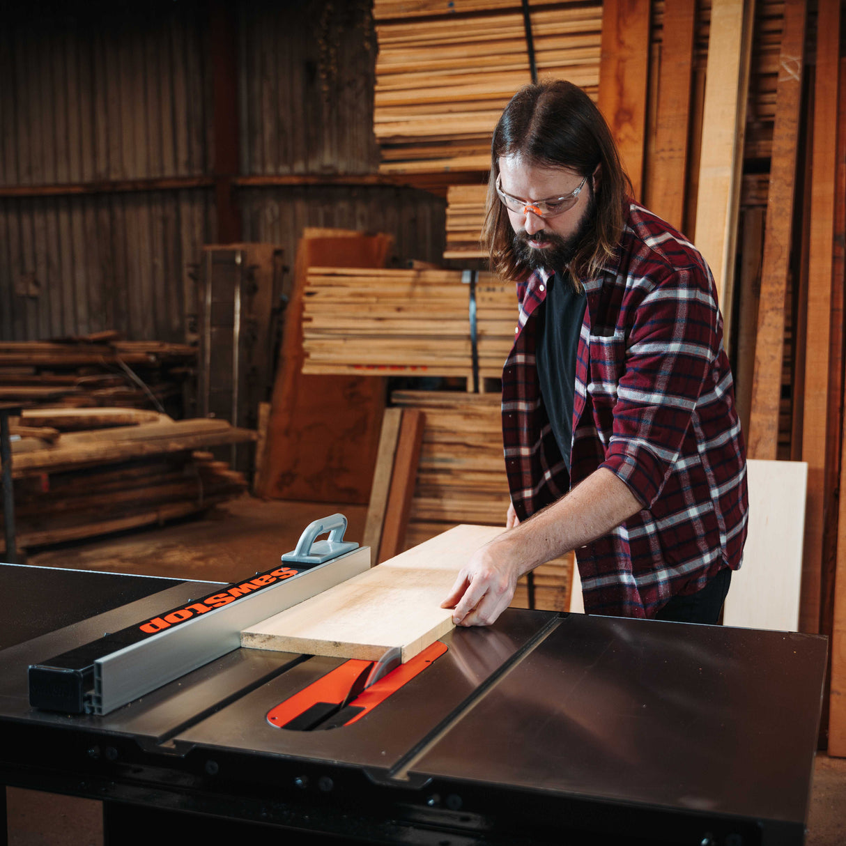 SAWSTOP stationary table saw with wide table