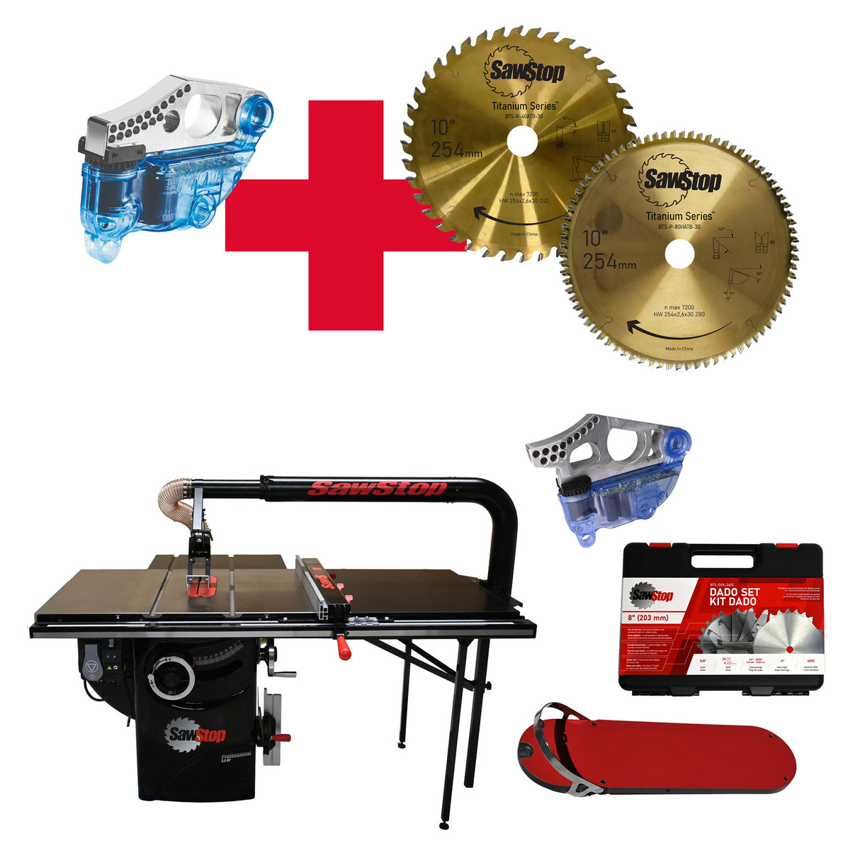 SAWSTOP stationary table saw with wide table