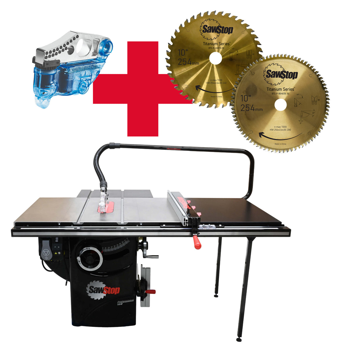SAWSTOP stationary table saw with wide table "Professional Cabinet Saw" - PCS
