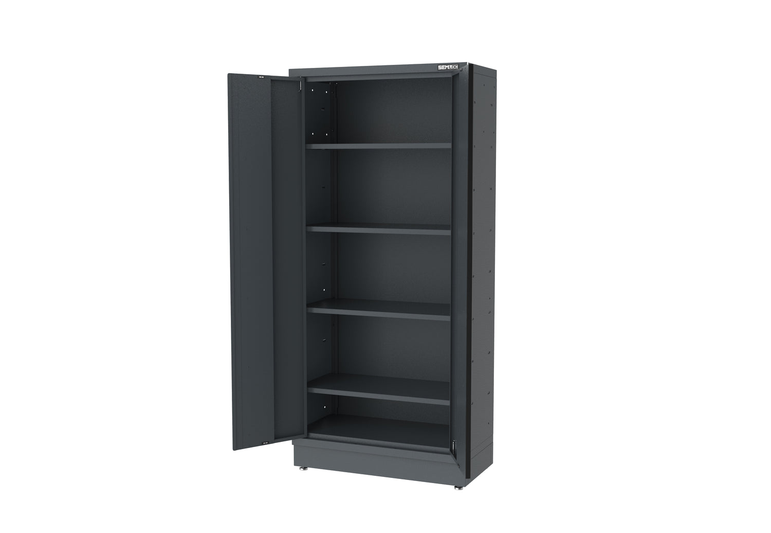 SEMLOC WorkSpace Blechschrank 2 türig, Außenabmessung 915x458x2000, Innenabmessung 910x430, inkl. 4 verstellbare Einlegeböden