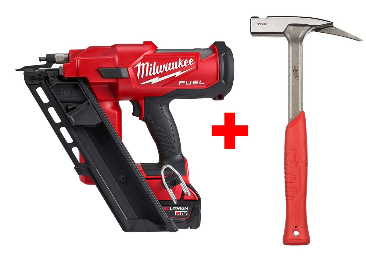 Aktion: Milwaukee M18 FUEL™ Akku Nagler M18FFNS + Latthammer 750 Gramm