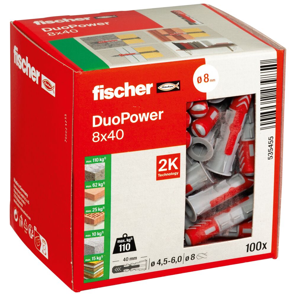 fischer DUOPOWER - 2K plastic anchor