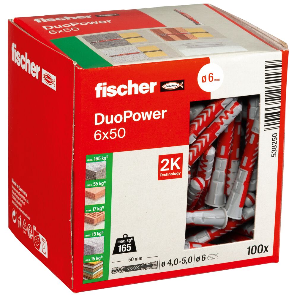 fischer DUOPOWER - 2K plastic anchor